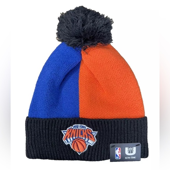 Ultra GAME Other - NBA New York Knicks Pom Beanie One Size Fits Most Orange/Blue Winter Hat NEW